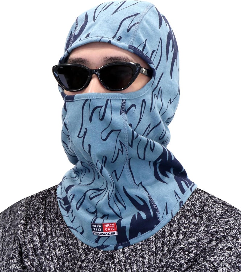 BOCOMAL FR Balaclava Face Mask 7oz Flame Resistant Covering Welding Hood Arc Rated NFPA2112 CAT2 One Size - Image 1